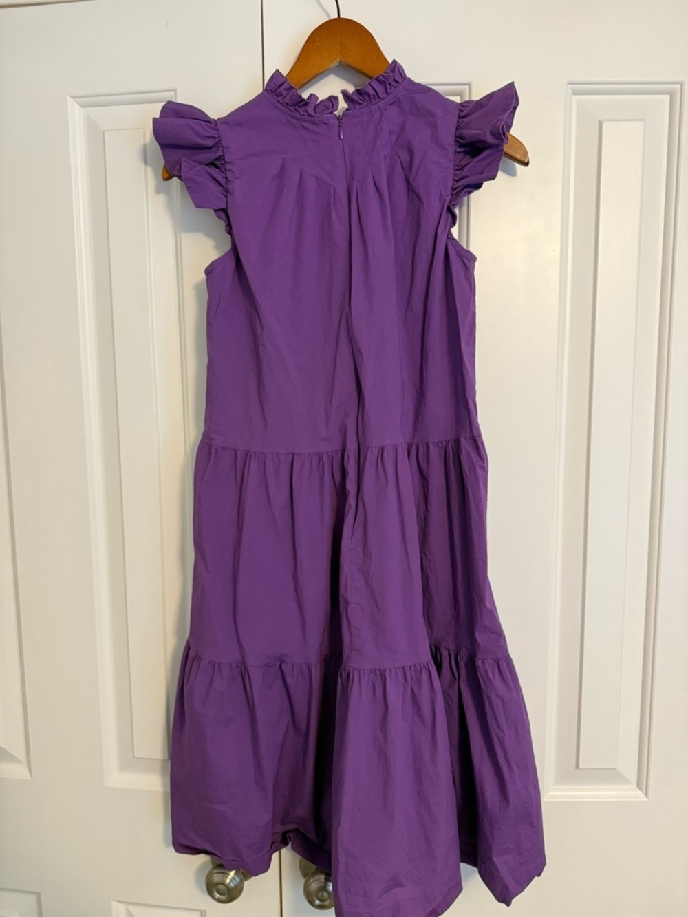 Sea New York Tabitha Tiered Dress Poplin Cotton Grape Purple Size 0 - Picture 4 of 12
